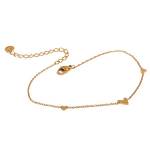 Heart Chain Anklet Manufacturer - JINYOU 1746 Rust Proof Stainless Steel Gold