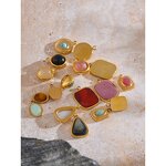 Natural Stone Pendant Supplier - JINYOU 0038 Exquisite Stainless Steel Square