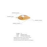 Leaf Shape Brooch Supplier - JINYOU 4525 Fashion Metal Simulated Pearl PVD
