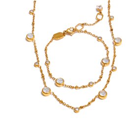 Zircon Jewelry Set Manufacturer - JINYOU 5238 Exclusive Design PVD Zircon