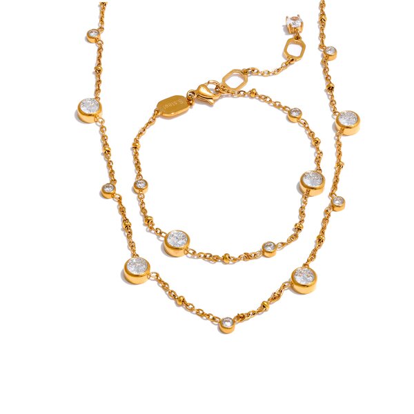 Zircon Jewelry Set Manufacturer - JINYOU 5238 Exclusive Design PVD Zircon