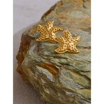Metal Starfish Stud Earrings Manufacturer - JINYOU 4462 New Waterproof Stainless