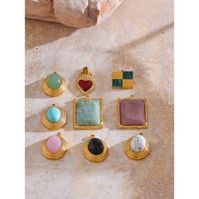 Natural Stone DIY Manufacturer - JINYOU 0055 Stainless Steel Round Square