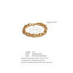 Cuban Chain Bracelet Supplier - JINYOU 5425 New Arrival 22cm Stainless Steel