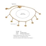 Long Star Anklet Supplier - JINYOU 687 316L Stainless Steel Summer Beach