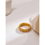 Sun Moon Star Ring Supplier - JINYOU 428 Waterproof Stainless Steel 18K Gold