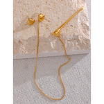 Hair Clip Earrings Supplier - JINYOU 2002 Fashion Young Stainless Steel Heart