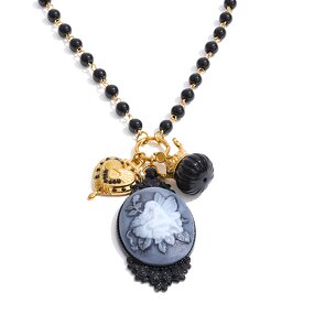 Vintage Rose Necklace Manufacturer - JINYOU 2213 Dark Series Resin White