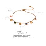 Shell Anklet Manufacturer - JINYOU 2152 Colorful Shiny Cubic Zirconia