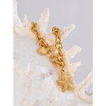 Metal Chain Bracelet Supplier - JINYOU 4282 Stainless Steel 18K Gold PVD