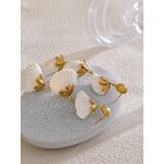 Natural Shell Drop Earrings Supplier - JINYOU 5166 New Arrivals Stainless Steel