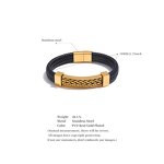 Wide Leather Bracelet Manufacturer - JINYOU 5456 New Arrival 70mm PVD Stainless