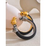 Wolf Shape Cuff Bracelet Supplier - JINYOU 5458 62mm Stainless Steel 18K