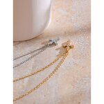 Zircon Cross Necklace Supplier - JINYOU 4364 Luxury Shiny PVD Stainless Steel