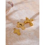 Flower Cross Pendant Manufacturer - JINYOU 0032 Stainless Steel DIY Making