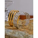 Hollow Design Bracelet Manufacturer - JINYOU 4500 Three Layers 18k Gold Plated