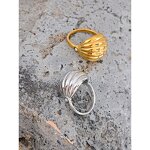 Shell Vintage Ring Supplier - JINYOU 427 Statement Stainless Steel Gold