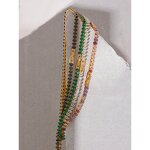 Zirconia Jewelry Set Supplier - JINYOU 584 Trendy Stainless Steel 18K Gold