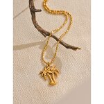 Coconut Tree Necklace Supplier - JINYOU 029 Summer 18K Gold Color PVD