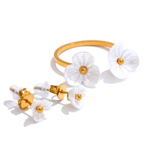 Resin Flower Jewelry Supplier - JINYOU 4425 Stainless Steel Waterproof PVD