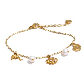 Pearl Chain Bracelet Manufacturer - JINYOU 4952 New Arrival Natural Waterproof