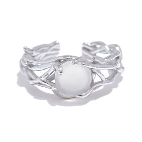 Natural Stone Ring Supplier - JINYOU 099 High Quality Geometric S925 Sterling