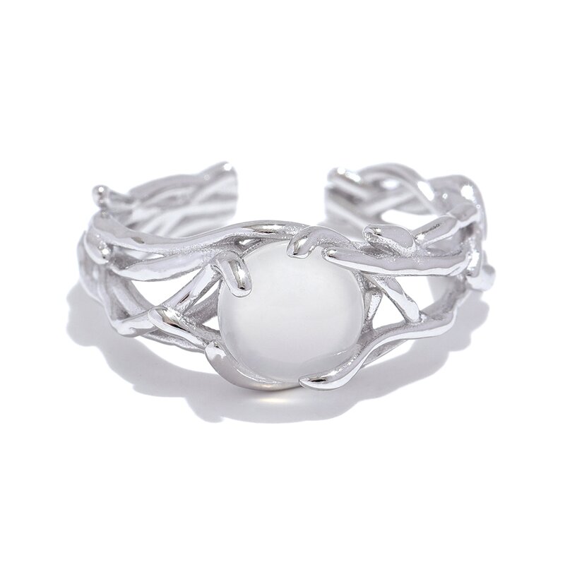 Natural Stone Ring Supplier - JINYOU 099 High Quality Geometric S925 Sterling