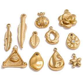 DIY Jewelry Accessories Supplier - JINYOU 0161 Leaf Flower Geometric Cubic