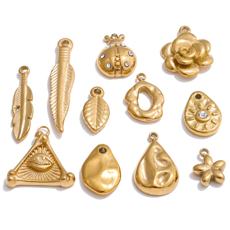 DIY Jewelry Accessories Supplier - JINYOU 0161 Leaf Flower Geometric Cubic