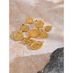 Flower Heart Pendant Manufacturer - JINYOU 0009 Stainless Steel DIY Making