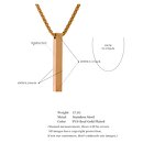 Long Square Pendant Manufacturer - JINYOU 5023 Gold Silver Black Stainless Steel