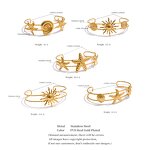 Starfish Cuff Bracelet Manufacturer - JINYOU 2726 Shell Sun Shape Metal PVD