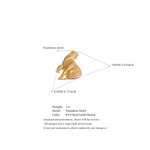 Leopard Shape Brooch Manufacturer - JINYOU 4533 New Design Metal PVD Stainless