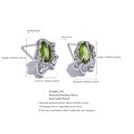 Green Cubic Zirconia Earrings Supplier - JINYOU New Sterling Silver Geometric