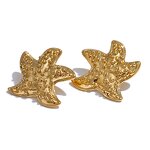 Metal Starfish Stud Earrings Manufacturer - JINYOU 4462 New Waterproof Stainless