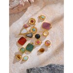 Natural Stone Pendant Supplier - JINYOU 0038 Exquisite Stainless Steel Square