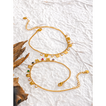 Butterfly Drop Anklet Manufacturer - JINYOU 2156 Exquisite Colorful Cubic