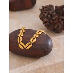 Metal Shell Bracelet Supplier - JINYOU 4287 Stainless Steel Gold Color 18K