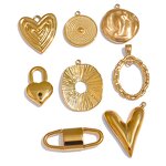 Heart Love Pendant Supplier - JINYOU 0001 Stainless Steel DIY Making