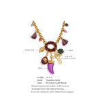 Resin Pendant Necklace Supplier - JINYOU 2776 New Arrivals Purple Ivory