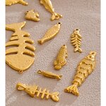 Fish Bones Pendants Supplier - JINYOU 027 Fashion Gold Plated Stainless Steel