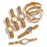 Stainless Steel Watch Supplier - JINYOU 4961 Waterproof Polished 18K Gold