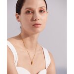 Conch Pendant Necklace Manufacturer - JINYOU 1493 Statement Stainless Steel Gold