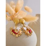 Natural Shell Pendant Earrings Supplier - JINYOU 5131 New Arrival Waterproof PVD