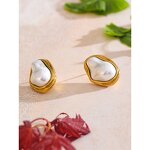 Simulated Pearls Necklace Supplier - JINYOU 4818 Fashion Baroque Golden Cuban