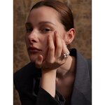 Simulated Pearls Ring Manufacturer - JINYOU 4094 Elegant Golden Stainless Steel