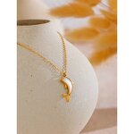 Shell Dolphin Necklace Supplier - JINYOU 5075 New Arrival Natural 18K Gold