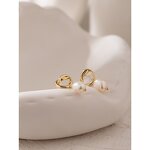 Freshwater Pearls Earrings Supplier - JINYOU 725 Trendy Fashion Copper Gold