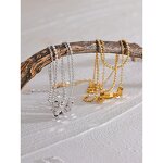 Square Bead Anklet Manufacturer - JINYOU 1816 Waterproof Stainless Steel Layered