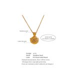 Zircon Shell Necklace Manufacturer - JINYOU 5081 New Arrival Waterproof PVD